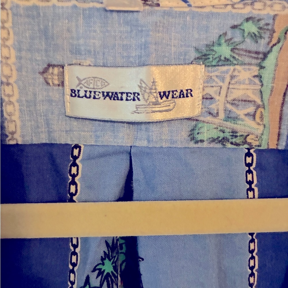 Bluewater Wear Vintage Hawaiian Button-up Short-sleeve Shirt Florida Keyes XL - Picture 7 of 8